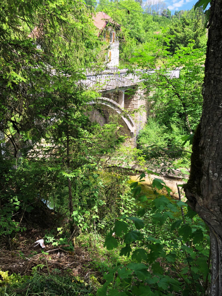 Photo Ancienne - Pont De Chalèze Sur Le Doubs (Doubs) - Tiraire Vintage
