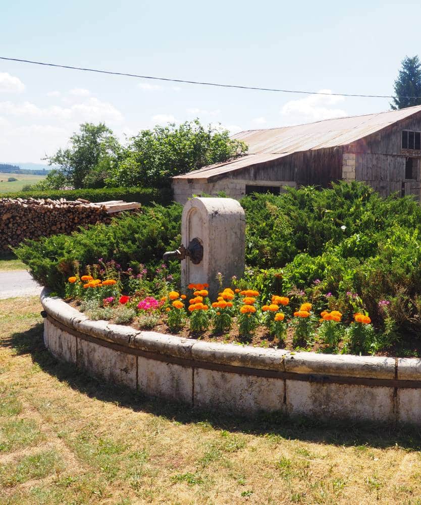 Monument fleuri à Domprel