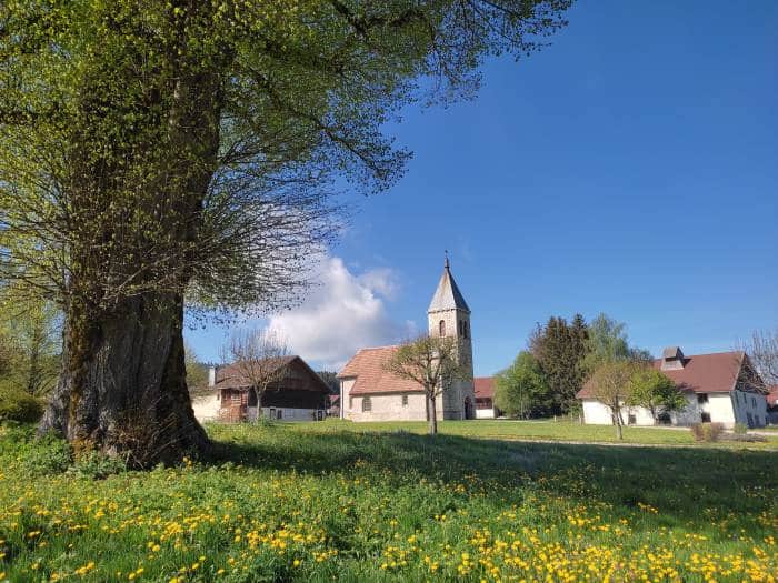 Vue sur l'Eglise de la Chenalotte