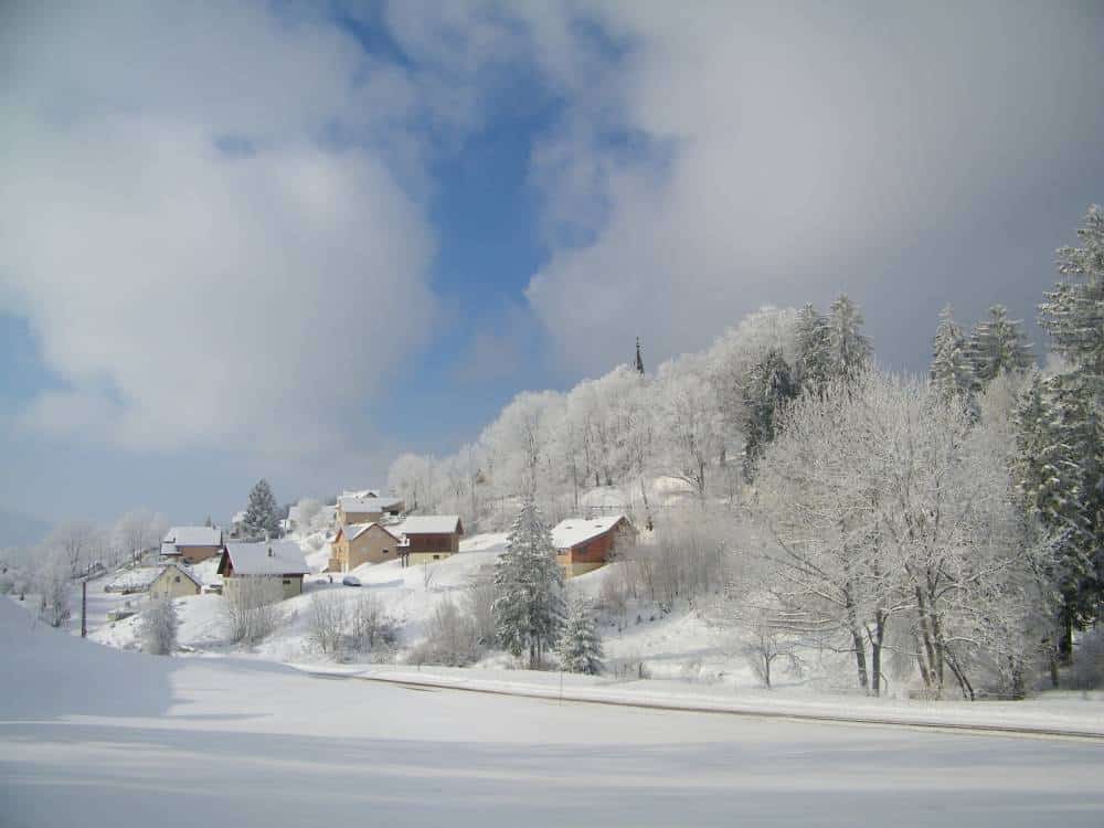 Paysage enneigé de Bonnétage
